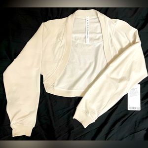 French Terry Long Sleeve Shrug. Size 8 Color Bone BRAND NEW with Tags